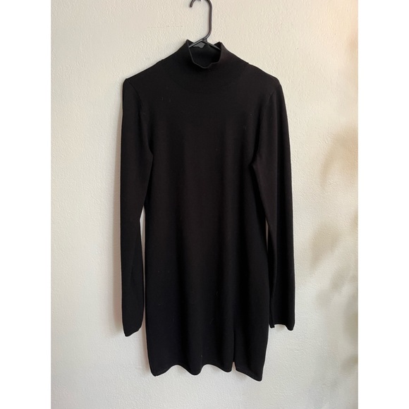 Reformation x Camille Rowe Naiya mockneck wool sweater dress, like new! 🖤 - Picture 1 of 3